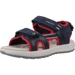 Sandały GEOX J SANDAL ALBEN Niebieski. Czerwone sandały Geox, bez wzorów, ze skóry, sportowe, bez obcasa, bez zapięcia. Za 231.99 zł.