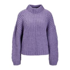 Damski sweter z długim rękawem JJXX maxime. Fioletowe swetry JJXX, na zimę, bez wzorów, eleganckie, bez ramiączek. Za 231.00 zł.