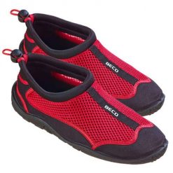Buty wodne neoprenowe sportowe czarno-czerwone. Brązowe buty treningowe 47 Brand, bez wzorów, z neoprenu, bez zapięcia, do pływania. Za 198.99 zł.