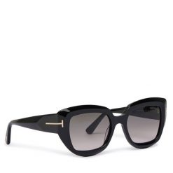 Okulary przeciwsłoneczne Tom Ford. Czarne okulary przeciwsłoneczne TOM FORD, bez wzorów. Za 1,279.00 zł.