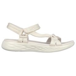 Buty sandały damskie Skechers On The Go 600-Brilliancy. Sandały Skechers, bez wzorów, sportowe, bez obcasa, bez zapięcia. W wyprzedaży za 149.99 zł.