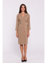 Stylove Sukienka w kolorze beżowym rozmiar: M. Brązowe sukienki Stylove, na co dzień, m, bez wzorów, bez kołnierzyka, bez ramiączek, midi, proste. Za 293.95 zł.