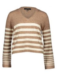 Vero Moda Sweter "Hurricane" w kolorze brązowo-beżowym rozmiar: S. Białe swetry Vero Moda, s, bez wzorów, bez ramiączek. Za 61.17 zł.