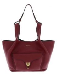 COCCINELLE Skórzany shopper bag w kolorze czerwonym - 36 x 22 x 10 cm rozmiar: onesize. Czerwone shopper bag Coccinelle, bez wzorów, z materiału, bez dodatków. Za 990.45 zł.