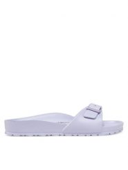 Birkenstock Klapki Madrid Eva 1029942 Fioletowy. Fioletowe klapki Birkenstock, bez wzorów, z tworzywa sztucznego, bez obcasa, bez zapięcia. Za 219.99 zł.