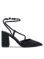 DeeZee Czółenka AISCHA KL-HH4587-21 Czarny. Czarne czółenka DeeZee, bez wzorów, z materiału, bez obcasa, bez zapięcia. Za 77.99 zł.