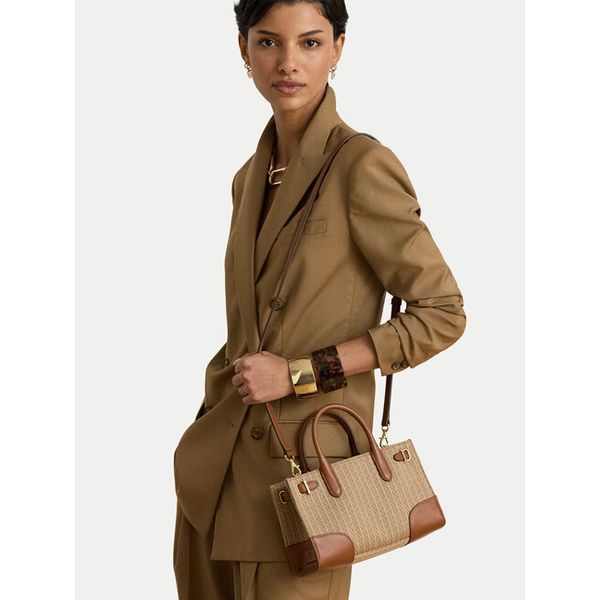 Torebka LAUREN RALPH LAUREN. Brązowe torebki klasyczne Lauren Ralph Lauren, bez wzorów, klasyczne, bez dodatków. Za 1,499.00 zł.