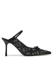 PINKO Klapki Elsa 08 SD0335 T017 Czarny. Czarne klapki Pinko, bez wzorów, z materiału, bez obcasa, bez zapięcia. Za 1,219.00 zł.
