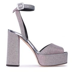 Sandały GIUSEPPE ZANOTTI. Szare sandały GIUSEPPE ZANOTTI, bez wzorów, bez obcasa, na słupku, bez zapięcia. Za 2,119.00 zł.