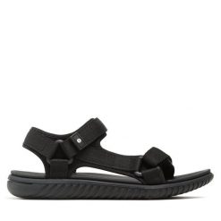 Sandały Hi-Tec. Czarne sandały Hi-tec, bez wzorów, sportowe, bez obcasa, bez zapięcia. Za 99.99 zł.