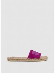 Pepe Jeans FOOTWEAR Skórzane klapki w kolorze różowym rozmiar: 37. Różowe klapki Pepe Jeans FOOTWEAR, bez wzorów, z jeansu, klasyczne, z otwartym noskiem, bez obcasa, bez zapięcia. Za 89.47 zł.
