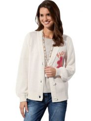 WITT WEIDEN Kardigan w kolorze białym rozmiar: 50. Białe swetry WITT WEIDEN, bez wzorów, bez ramiączek. Za 69.99 zł.