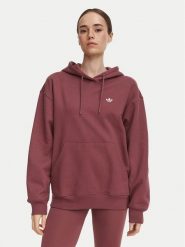 Adidas Bluza Essentials Oversized Fleece Hoodie KT2272 Różowy Regular Fit. Czerwone bluzy adidas, s, bez wzorów, z bawełny, bez ramiączek, bez kaptura. Za 238.99 zł.