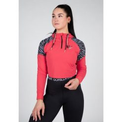Zion Cropped Bluza z kapturem - Czerwony. Czerwone bluzy z kapturem GORILLA WEAR, na zimę, bez wzorów, z kapturem, na fitness i siłownię. Za 302.50 zł.