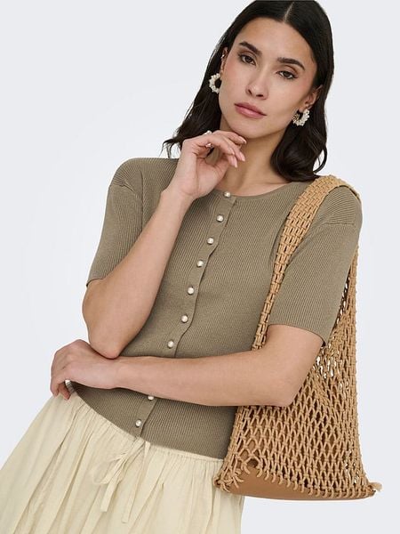 JDY Kardigan w kolorze khaki rozmiar: S. Brązowe swetry JDY, s, bez wzorów, bez ramiączek. Za 119.95 zł.