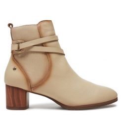 Botki Pikolinos. Brązowe botki Pikolinos, bez wzorów, bez obcasa, na słupku, bez zapięcia. Za 459.99 zł.