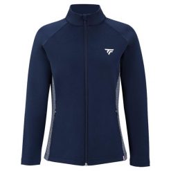 Damska bluza dresowa Tecnifibre Tour 2024. Niebieskie bluzy TECNIFIBRE, bez wzorów, z dresówki, bez kaptura, tenisowe. W wyprzedaży za 393.50 zł.