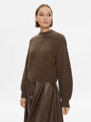 Noisy May Sweter 27028402 Brązowy Regular Fit. Brązowe swetry Noisy May, m, bez wzorów, z syntetyku, bez ramiączek. Za 109.99 zł.