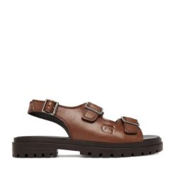 Sandały G-Star Raw. Brązowe sandały G-Star Raw, bez wzorów, retro, bez obcasa, na płaskiej podeszwie, bez zapięcia. Za 249.99 zł.