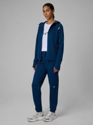 4F Spodnie dresowe joggery damskie - turkusowe XXL. Niebieskie spodnie dresowe 4f, bez wzorów, z dresówki. Za 159.99 zł.