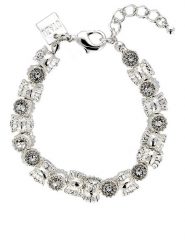 Otazu Posrebrzana bransoletka z kryształami Swarovski rozmiar: onesize. Szare bransoletki Otazu, z kryształem, posrebrzane. Za 104.99 zł.