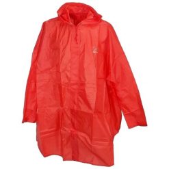 Wodoodporna peleryna przeciwdeszczowa Élémenterre Pelerin. Czerwone kurtki przeciwdeszczowe Elementerre, l, bez wzorów, bez kaptura, trekkingowe. Za 242.00 zł.
