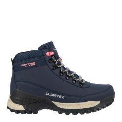 Buty trekkingowe damskie AULP EVEREST wodoodporne oddychające. Niebieskie buty trekkingowe Aulp, bez wzorów, bez zapięcia, trekkingowe. Za 349.99 zł.