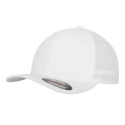 Czapka Z Daszkiem Tactel Mesh. Białe czapki z daszkiem FLEXFIT, bez wzorów, z meshu. Za 81.99 zł.