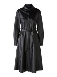 Oui Sukienka w kolorze czarnym ze skóry syntetycznej rozmiar: 36. Czarne sukienki Oui, bez wzorów, ze skóry, bez kołnierzyka, bez ramiączek, midi. Za 252.99 zł.