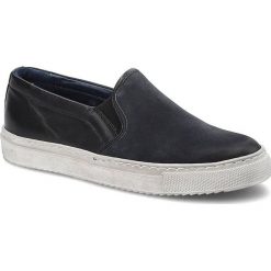 Granatowe Tenisówki Carinii Damskie Wygodne Obuwie. Niebieskie trampki Carinii, z aplikacjami, z nubiku, biznesowe, bez zapięcia. Za 269.00 zł.