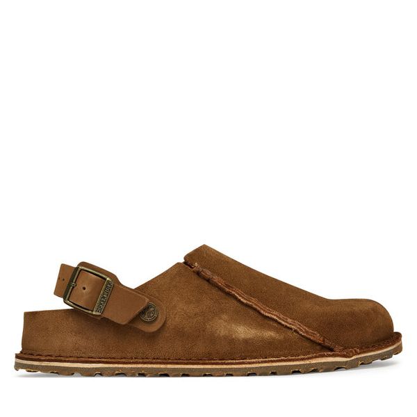 Sandały Birkenstock. Brązowe sandały Birkenstock, bez wzorów, bez obcasa, na płaskiej podeszwie, bez zapięcia. Za 719.99 zł.
