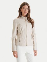 Guess Kurtka z imitacji skóry W6RL52 WL850 Écru Regular Fit. Kurtki Guess, xl, z aplikacjami, ze skóry, bez kaptura. Za 619.99 zł.