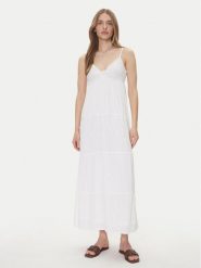 ONLY Sukienka letnia Chiara 15346832 Biały Regular Fit. Białe sukienki ONLY, xl, bez wzorów, z wiskozy, bez kołnierzyka, bez ramiączek. Za 189.99 zł.