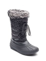Kimberfeel Kozaki zimowe "Elsa" w kolorze czarnym rozmiar: 38. Brązowe kozaki Kimberfeel, na zimę, bez wzorów, z materiału, eleganckie, bez obcasa, bez zapięcia. Za 185.32 zł.