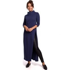 BE Tunika Model B163 Blue. Niebieskie tuniki Be, bez wzorów, bez kołnierzyka, bez ramiączek. Za 204.44 zł.