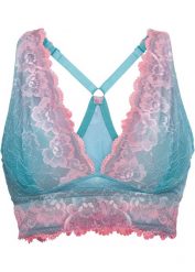 Biustonosz bustier bez fiszbinów. Niebieskie biustonosze bonprix, bez wzorów. Za 72.99 zł.