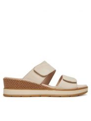 Caprice Klapki 9-27250-42 Beżowy. Brązowe klapki Caprice, bez wzorów, z nubiku, bez obcasa, bez zapięcia. Za 183.99 zł.