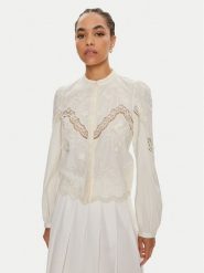 TWINSET Koszula 241TT2081 Biały Regular Fit. Białe koszule Twinset, bez wzorów, z bawełny, bez kołnierzyka, bez ramiączek. Za 609.99 zł.