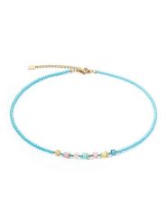 COEUR DE LION Naszyjnik z kryształami Swarovski - dł. 42 cm rozmiar: onesize. Niebieskie naszyjniki COEUR DE LION, z materiału, z kryształem, szklane. Za 274.10 zł.