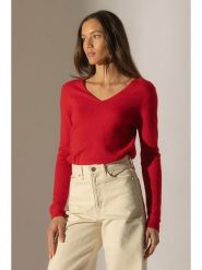 Perfect Cashmere Kaszmirowy sweter "Shannon" w kolorze czerwonym rozmiar: M. Czerwone swetry Perfect Cashmere, m, bez wzorów, z kaszmiru, bez ramiączek. Za 345.36 zł.