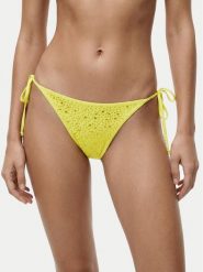 Guess Dół od bikini E6GO21 MC040 Żółty. Żółte bikini Guess, z aplikacjami, z syntetyku. Za 269.99 zł.