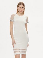 Liu Jo Sukienka codzienna TA4223 MS36L Biały Slim Fit. Białe sukienki Liu Jo, na co dzień, l, bez wzorów, z wiskozy, bez kołnierzyka, bez ramiączek, proste. Za 399.99 zł.