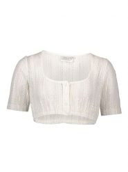 Melega Bluzka " Dirndl" w kolorze kremowym rozmiar: 32. Brązowe bluzki Melega, bez wzorów, z koronki, bez kołnierzyka, bez ramiączek. Za 117.17 zł.