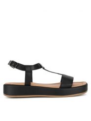 Lasocki Sandały ARC-3032-23 Czarny. Czarne sandały Lasocki, bez wzorów, ze skóry, bez obcasa, na płaskiej podeszwie, bez zapięcia. Za 95.99 zł.