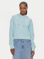 Pepe Jeans Bluza Lana Hoodie PL581440 Niebieski Regular Fit. Niebieskie bluzy Pepe Jeans, s, bez wzorów, z bawełny, bez ramiączek, bez kaptura. Za 219.99 zł.