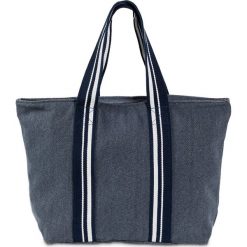 Torba shopper z kanwy bonprix niebieski. Niebieskie shopper bag bonprix, bez wzorów, na ramię, bez dodatków. Za 59.99 zł.