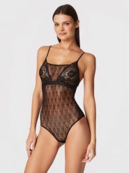 Pinko Body Brunilde AI 22-23 BLK01 1G17YW Y7ES Czarny. Czarne body i gorsety Pinko, bez wzorów, z syntetyku, bez ramiączek. Za 459.99 zł.