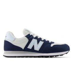 Buty New Balance GW500ADW niebieskie. Niebieskie buty treningowe bez wzorów, z materiału, bez zapięcia. Za 442.76 zł.