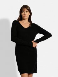 Just Cashmere Kaszmirowa sukienka "Tracy" w kolorze czarnym rozmiar: S. Czarne sukienki Just Cashmere, s, bez wzorów, z kaszmiru, bez kołnierzyka, bez ramiączek, mini. Za 377.64 zł.