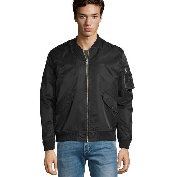 Kurtka Rebel Dla Dorosłych Unisex. Czarne kurtki SOL'S, m, bez wzorów, z materiału, bez kaptura. Za 290.99 zł.